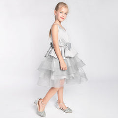 Flower Girls Dress Tiered Ruffle Skirt Pageant Size 3-10 Years