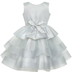 Flower Girls Dress Tiered Ruffle Skirt Pageant Size 3-10 Years