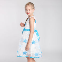 Girls Dress One-shoulder Maple Leaf Pageant Wedding Size 5-12 Years