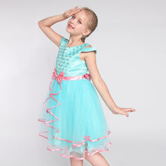 Girls Dress One-shoulder Maple Leaf Pageant Wedding Size 5-12 Years