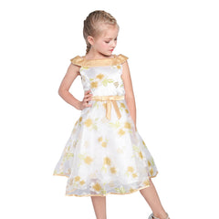 Girls Dress One-shoulder Maple Leaf Pageant Wedding Size 5-12 Years