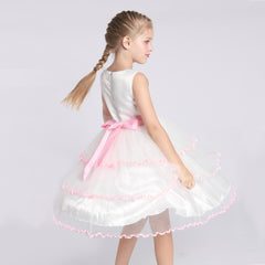 Flower Girls Dress Tiered Ruffle Skirt Pageant Size 3-10 Years