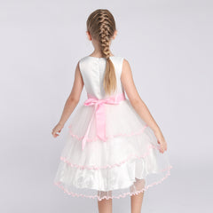 Flower Girls Dress Tiered Ruffle Skirt Pageant Size 3-10 Years