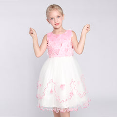 Flower Girls Dress Tiered Skirt Bridesmaid Wedding Size 4-12 Years