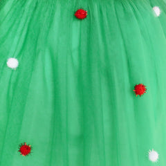 Girls Dress Christmas Tree Headband Santa Long Sleeve Party Dress Size 3-12 Years