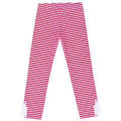 Girls Pants 2-Pack Cotton Leggings Pants Embroidery Satan Christmas Size 2-6 Years