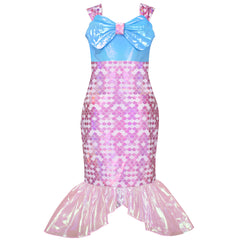 Girls Dress Mermaid Princess Costume Halloween Party Dress Size 2-8 Years