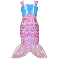 Girls Dress Mermaid Princess Costume Halloween Party Dress Size 2-8 Years