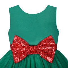 Girls Dress Christmas Holiday Wave Hem New Year Party Size 4-8 Years