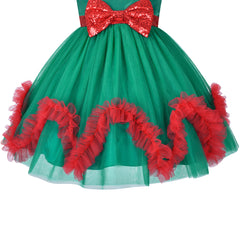 Girls Dress Christmas Holiday Wave Hem New Year Party Size 4-8 Years