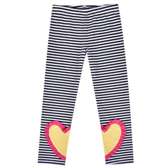 Girls Outfit Set 2 Piece Cotton Heart Casual Dress Leggings Top Pants Size 3-8 Years