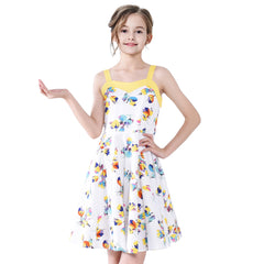 Girls Dress Flower Summer Casual Dress Lace Size 5-14 Years