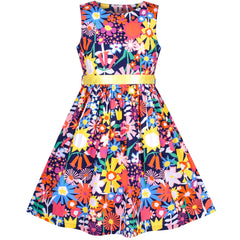 Girls Dress Flower Print Size 2-12 Years