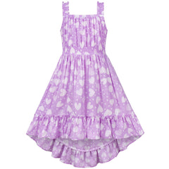 Girls Dress Leaf Sleeveless Summer Party Size 6-14 Years