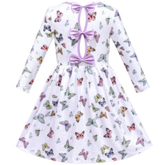 Girls Dress Unicorn Rainbow Long Sleeve Casual Dress Size 3-10 Years