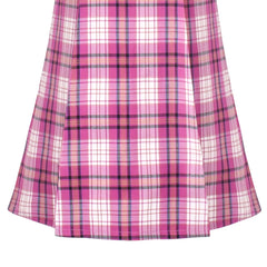 Girls Dress Pleated Plaid Collar School Uniform Size 4-8 Years