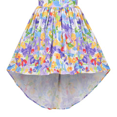 Girls Dress Rainbow Smocked Halter Size 2-10 Years