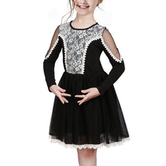 Girls Dress Long Sleeve Christmas Owl Sparkling Sequin Tulle Size 3-14 Years