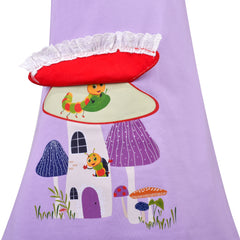 Girls Dress Tee Shirt Forest Tree House Applique Squirrel Short Sleeve Size 3-10 Years