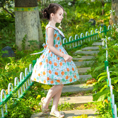 Girls Dress Flower Print Size 2-12 Years