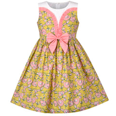 Girls Dress Flower Print Size 2-12 Years