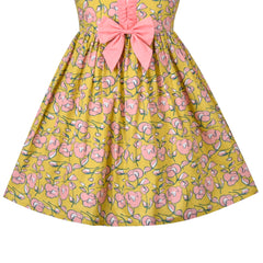 Girls Dress Flower Print Size 2-12 Years