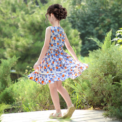 Girls Dress Flower Print Size 2-12 Years