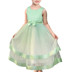 Girls Dress Sleeveless Ball Gown Wedding Party Pageant Size 6-12 Years