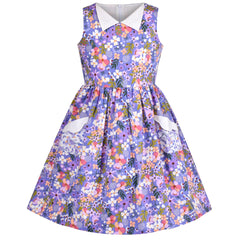 Girls Dress Flower Print Size 2-12 Years