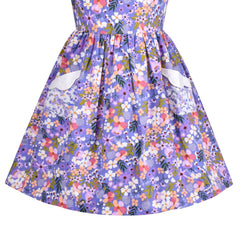 Girls Dress Flower Print Size 2-12 Years