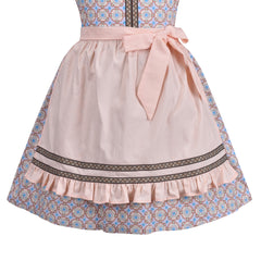 Girls Dress Maid Lace Apron German Dirndl Bavarian Oktoberfest Size 4-14 Years