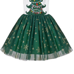 Girls Dress Long Sleeve Christmas Owl Sparkling Sequin Tulle Size 3-14 Years