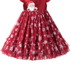 Girls Dress Floral Ruffle Tulle Skirt Flutter Flare Sleeve Size 4-10 Years