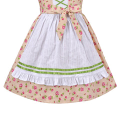 Girls Dress Maid Lace Apron German Dirndl Bavarian Oktoberfest Size 4-14 Years