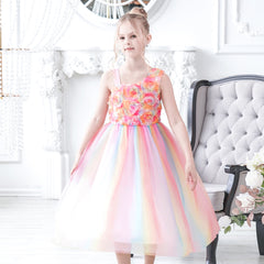 Flower Girl Dress Sequin Bridesmaid Wedding Party Size 5-14 Years