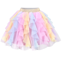 Girls Skirt Pearl Stars Sparkling Tutu Dancing Size 2-12 Years