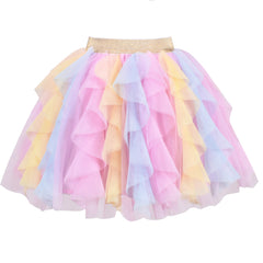 Girls Skirt Pearl Stars Sparkling Tutu Dancing Size 2-12 Years