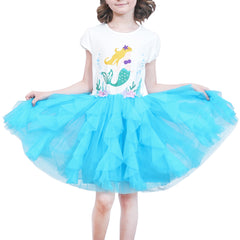 Girls Dress Tutu Dancing Tiered Skirt Ballet Party Size 2-10 Years