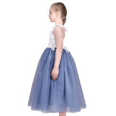 Girls Dress Lace Tulle Sleeveless Hollow Back Party Pageant Size 5-10 Years