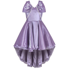 Girls Dress Princess Hi-lo Off Pearl Pageant Dancing Ball Size 6-12 Years