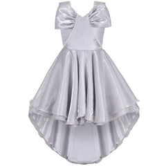 Girls Dress Princess Hi-lo Off Pearl Pageant Dancing Ball Size 6-12 Years