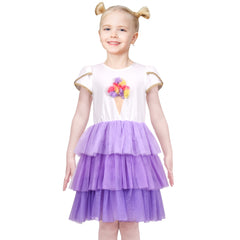 Girls Dress Tutu Dancing Tiered Skirt Ballet Party Size 2-10 Years