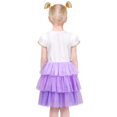 Girls Dress Tutu Dancing Tiered Skirt Ballet Party Size 2-10 Years