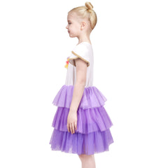 Girls Dress Tutu Dancing Tiered Skirt Ballet Party Size 2-10 Years