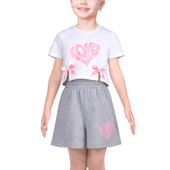 Girls Skirt Set Shirt Grid Plaid Pleated School Tennis Casual Size 4-14 Years