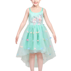 Girls Dress Princess Hi-lo Off Pearl Pageant Dancing Ball Size 6-12 Years