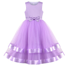 Girls Dress Sleeveless Ball Gown Wedding Party Pageant Size 6-12 Years