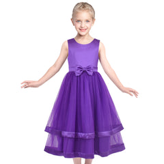 Girls Dress Sleeveless Ball Gown Wedding Party Pageant Size 6-12 Years