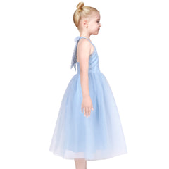 Girls Dress Flower Sparkling Sequins Belted Tulle Party Size 4-14 Years