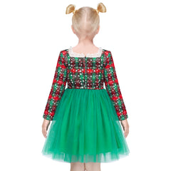 Girls Dress Pearl Pocket Vintage Elegant Xmas Long Sleeve Size 6-12 Years